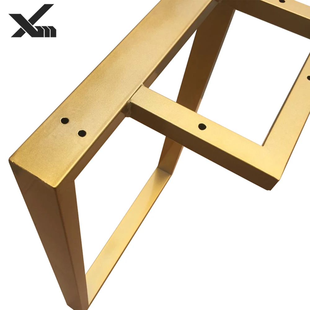 
Popular style powder coating metal iron park bench frame black bench base office table leg steel dining desk base 