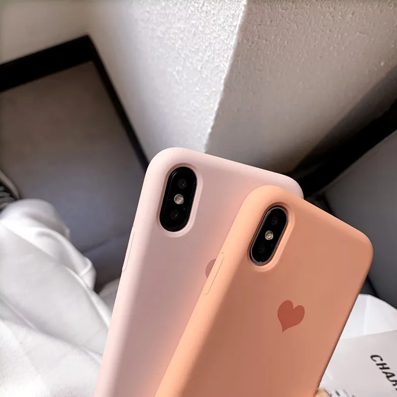 Мягкий силиконовый чехол xsmax love для мобильного