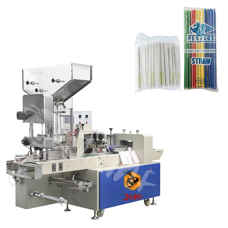 Individual automatic multi drinking straw flow pack packing machine paper straw multi pillow packing machine