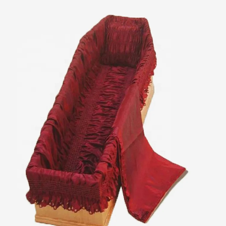 China factory wholesale Italy style coffin lining funeral cloth and coffin interiors decoration