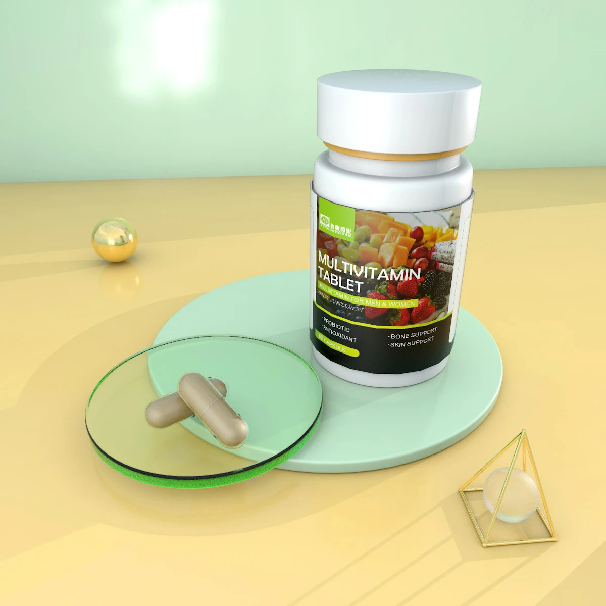 Multivitamin oral capsule