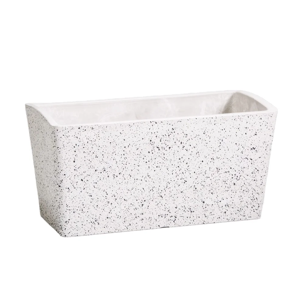 Cheap price rectangle marble plant pot plants pots large size planter