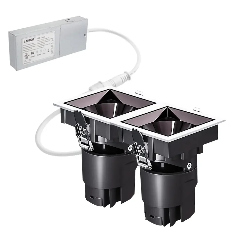 Rotatable Shop Ceiling Anti-glare Spot Light Hotel Spotlight Gimbal 10W-50W COB Adjustable Recessed LED Downlight