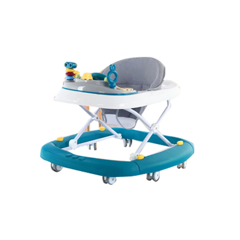 Factory price safety mute silent wheels baby walker with music