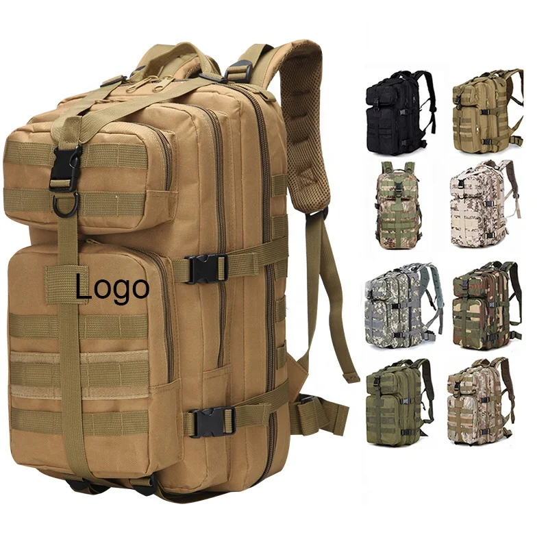 Outdoor Hiking Camping Hunting 600D Military Tactical Assault Molle Pack  Army Rucksack Bag  35L Black Tactical Backpack