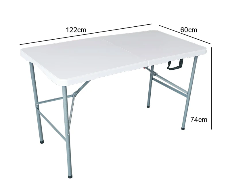 New 122cm wholesale portable 4ft plastic folding table for outdoor camping garden