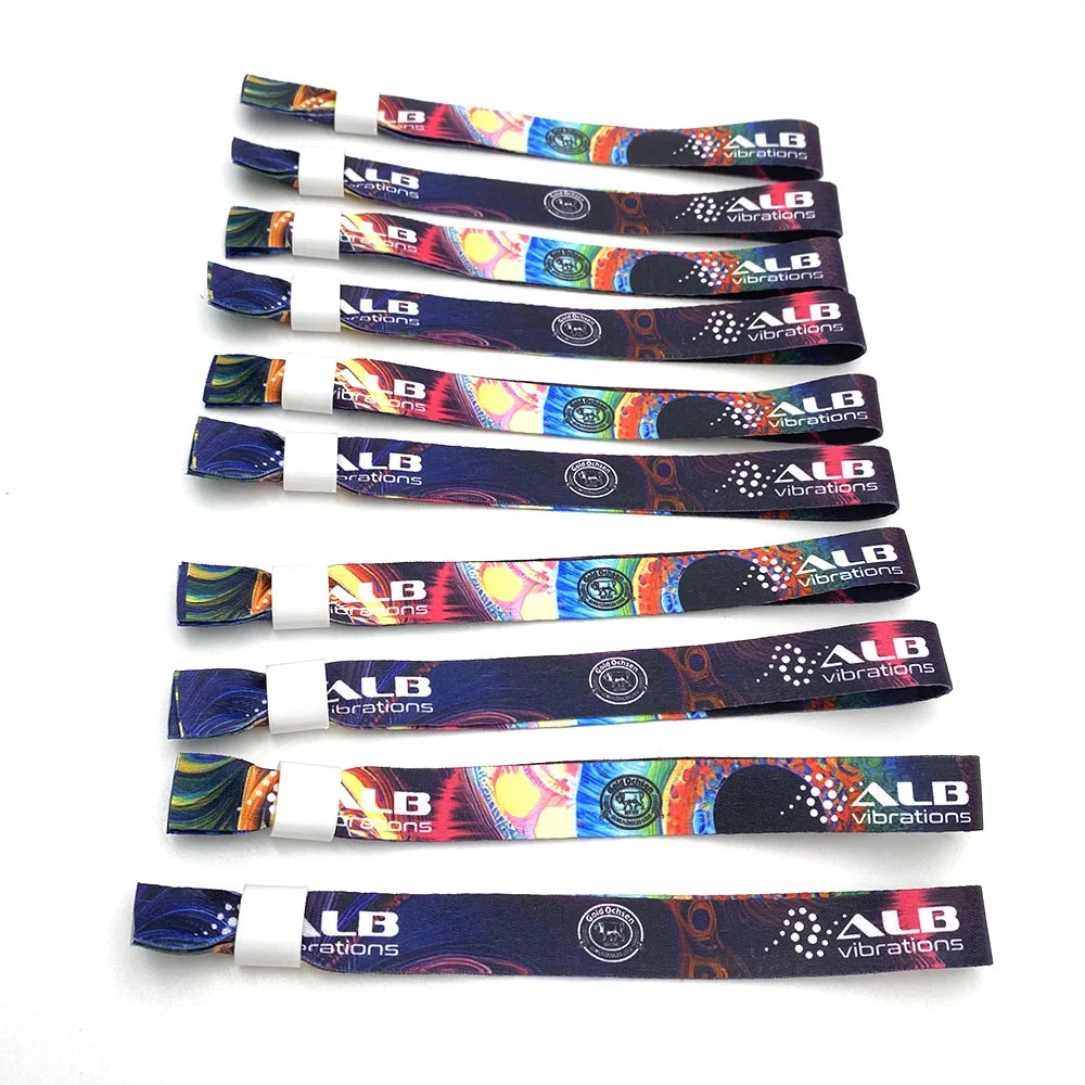 YYX Party Wristbands Custom Sublimation Printed Fabric Cloth Wristband for Event Entrance Ticket