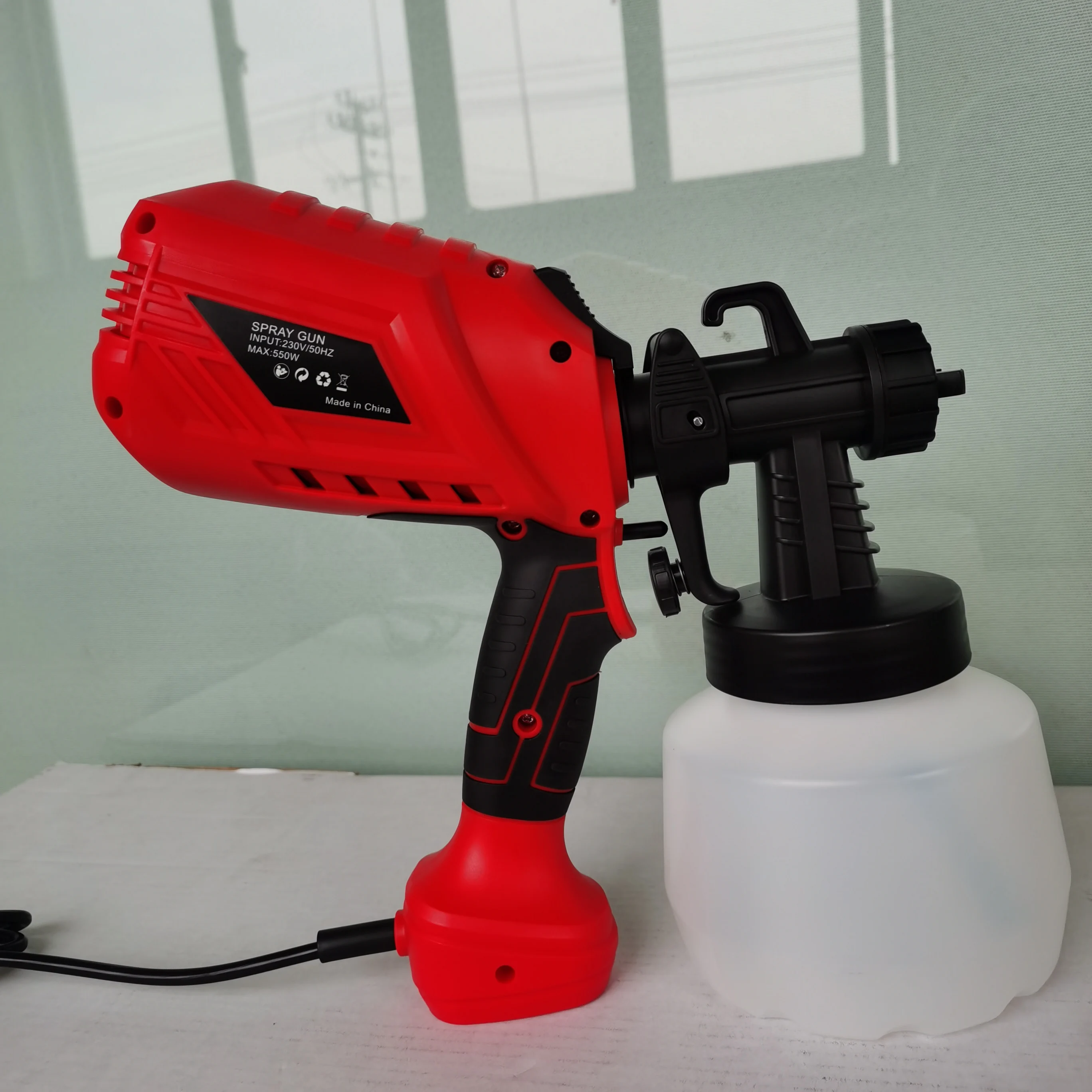 500W Paint Sprayer Gun HVLP Hand Held Electric Spray Gun Machine 800ml Ningbo Manufacture