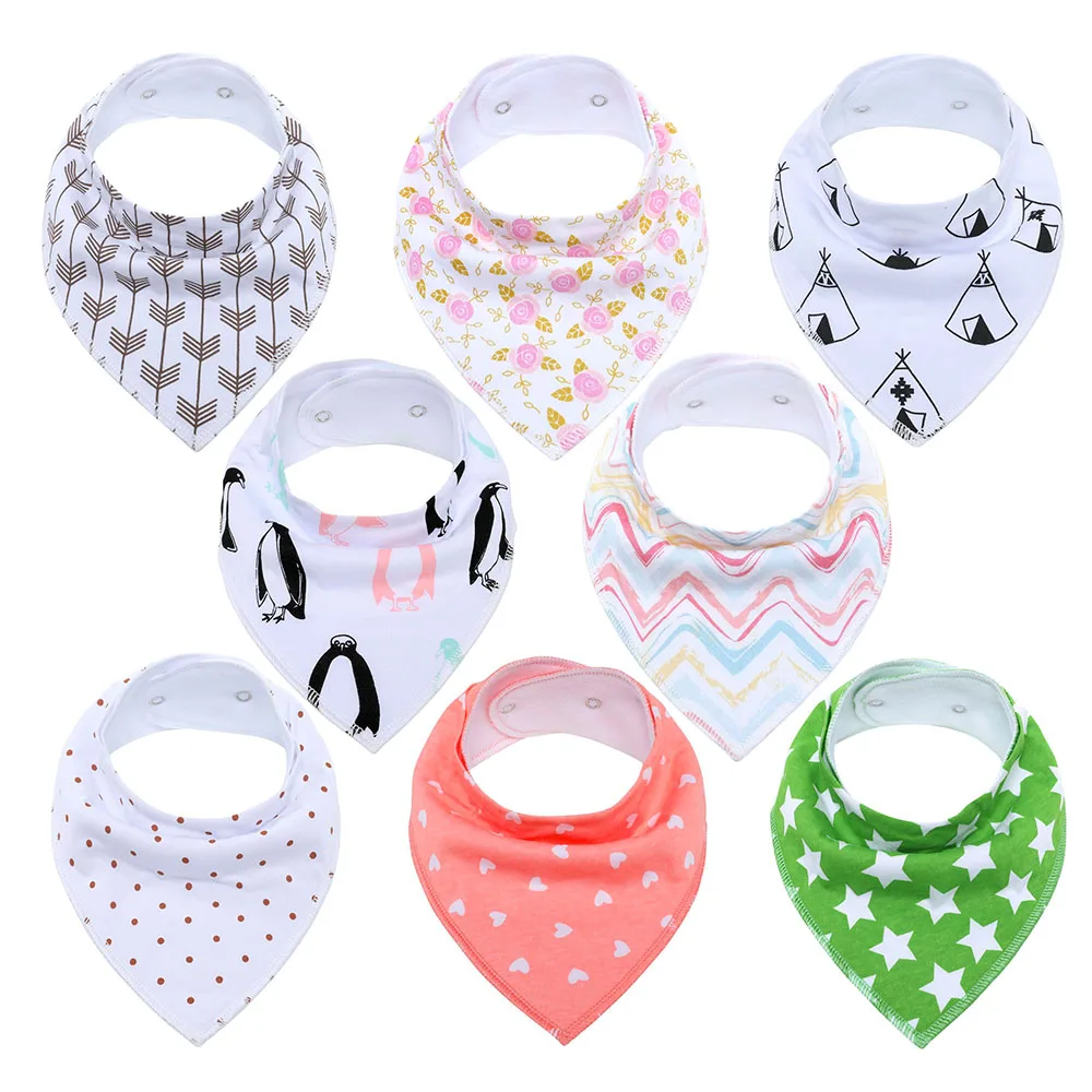 
Girls and boy Cotton polar fleece triangle neck scarf Baby bandana drool Bibs for baby 