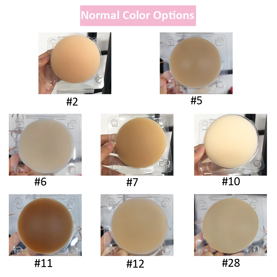Breast Stickers Concealer Padded Pasties Sticky Reusable Non Adhesive No Glue Cover Silicone Nipple Bra