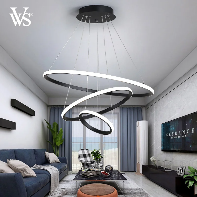 VVS Energy saving 3000k golden metal dimmable monopoly contemporary indoor living room halo for home nordic pendant lamp