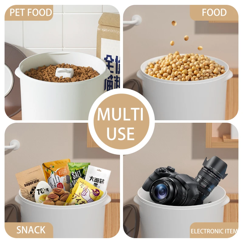 Smart fresh-keeping dog food and cat food storage bucket