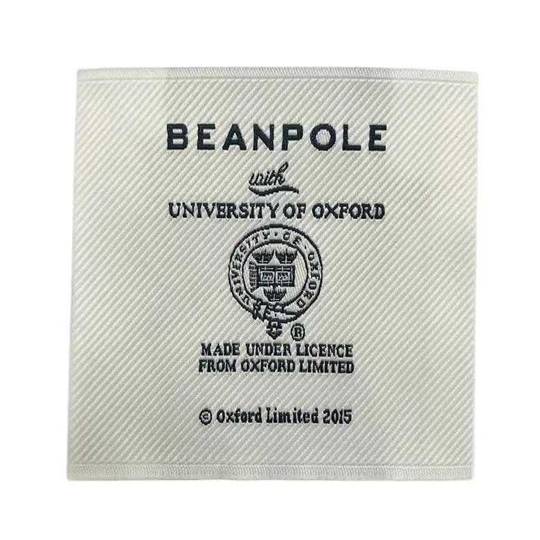 Custom Brand Woven Label Tags For Clothes Logo Babel Jeans Leather Label Design For Garment