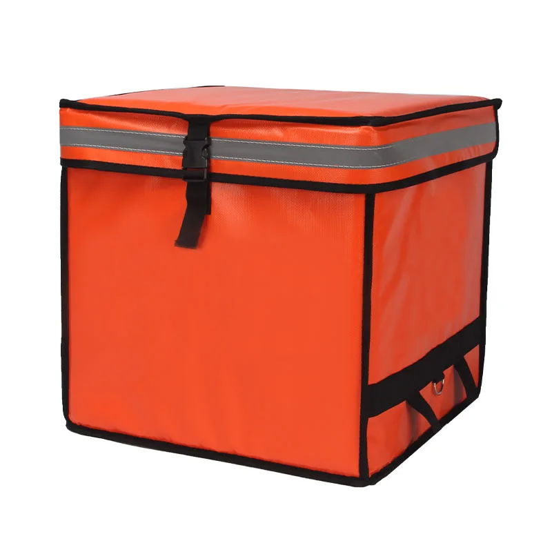 64L Food Delivery Bags For Electric Bicycle Backseat Aluminum Foil Thermal Insulation Takeout Box Outdoor Picnic Cooler Backpack