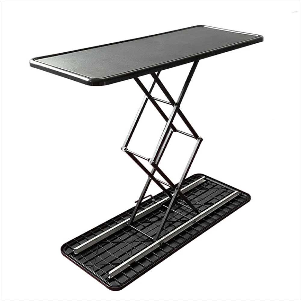 Rectangle and Oval Pop Up Counter Foldable Trade Show Counter Desk Pop Up Booth Table With LED Light