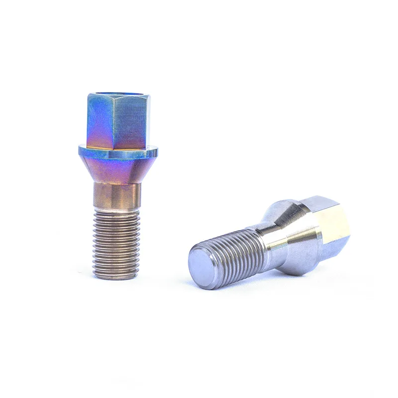 Titanium  automatic wheel hub bolts M14*1.25*28