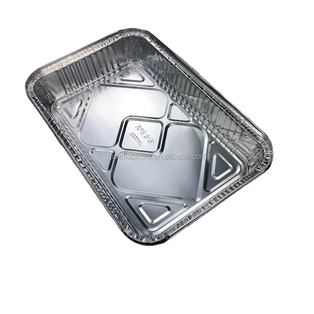 2200ml 77.4 oz volume 315*210*45cm  rectangular take-out aluminum foil food storage container pans w/ board lid for BBQ &baking