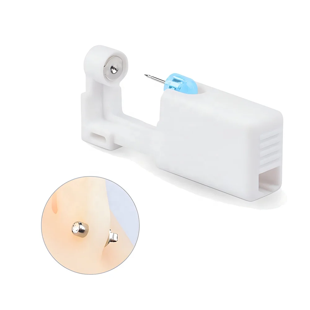 Одноразовый безопасный стерильный инструмент для пирсинга носа простой аппарат Для Пирсинга Ушей пистолет с иглами