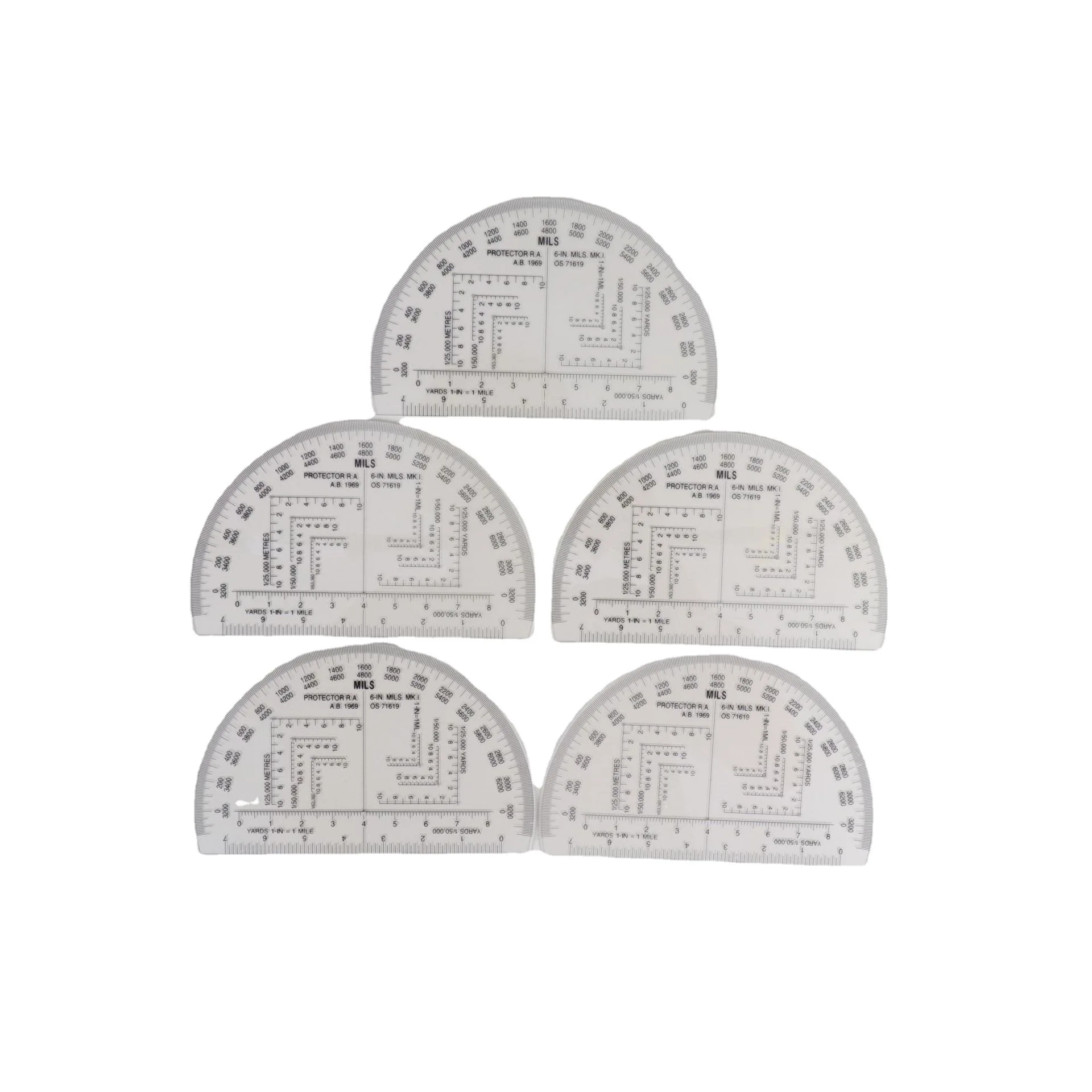 6 inch Clear Plastic Protractor