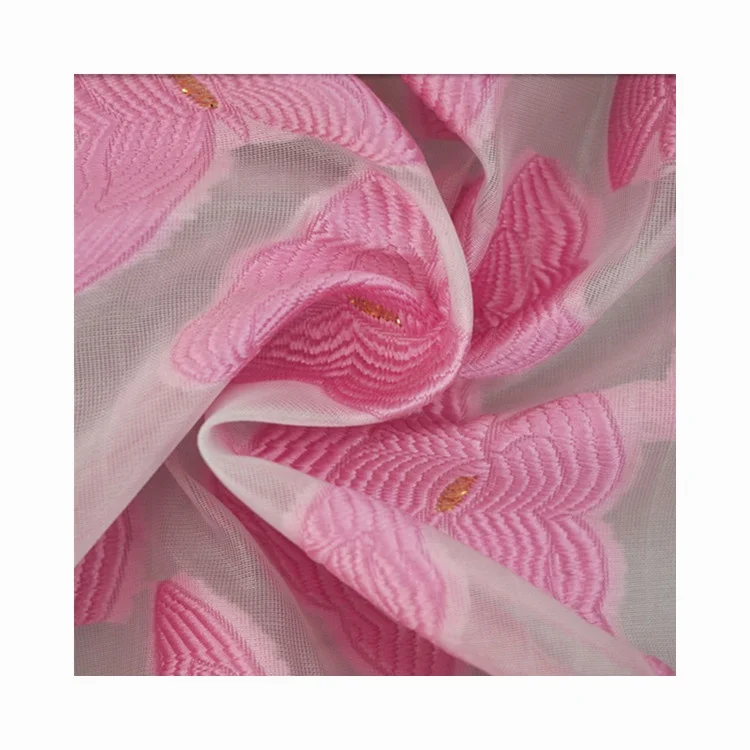 
2021 Double striped large iris cut Woven kogen filigree jacquard flower fabric for dresses 