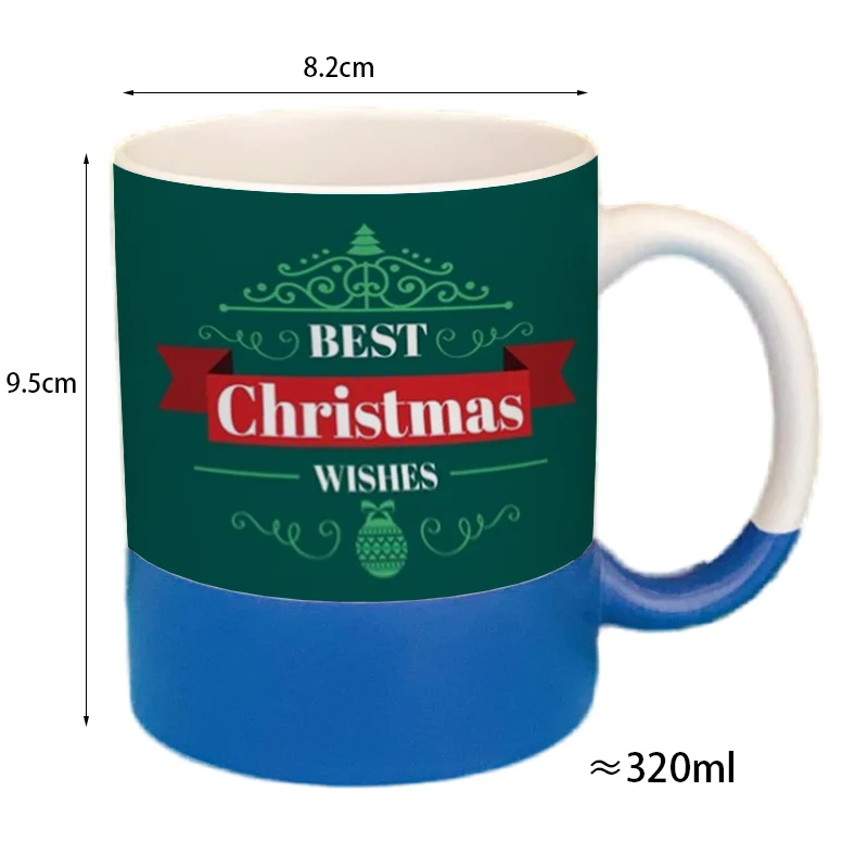 GZYSL Sublimation 11oz Milk Coffee Mug With Handle Home Coffee Cup Creative Splice Color Matte Ceramic Mug