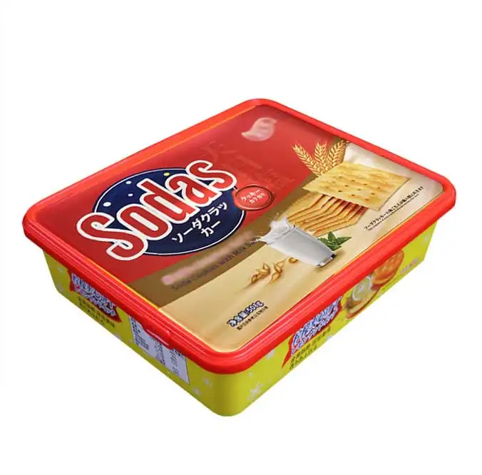 Food Chocolate Biscuit Ice Crream Container Tub Packaging with Lid Custom Recyclable IML PP Plastic Plastico Plastic Customized