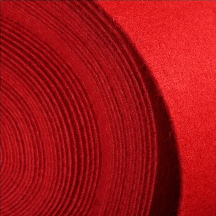 Wholesale non woven red white pink plain exhibition carpet wedding event outdoor carpet