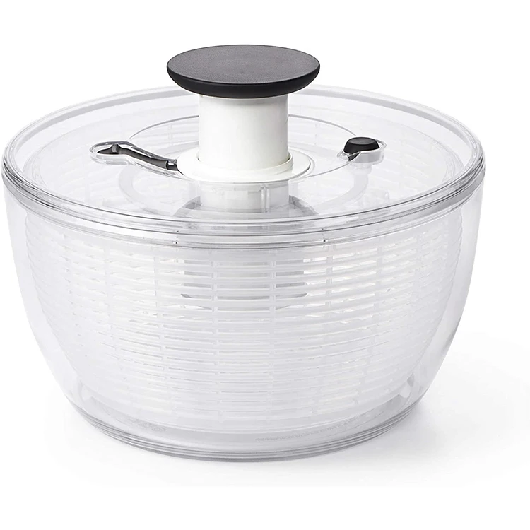 K & B Kitchen Vegetable Tool Salad Spinner Effortless Fast Drying Spinning Rotating Colander