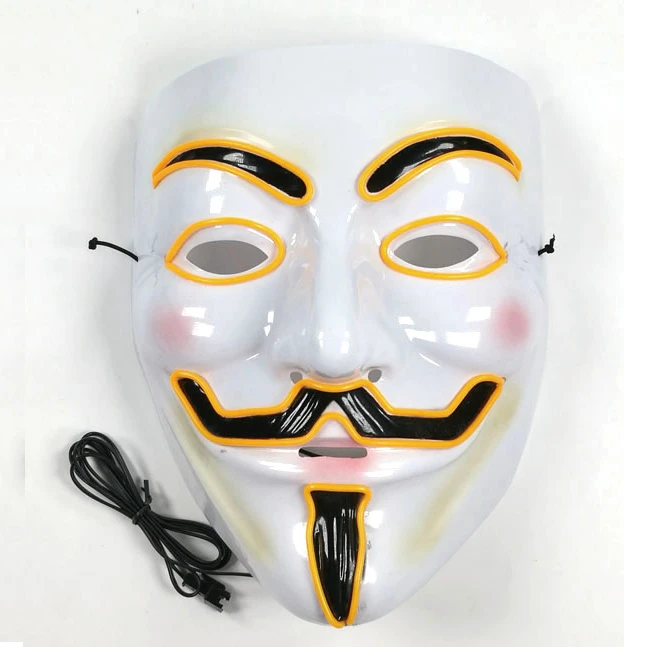 Vendetta Facial Hacker Halloween mask unique custom led scary halloween mask