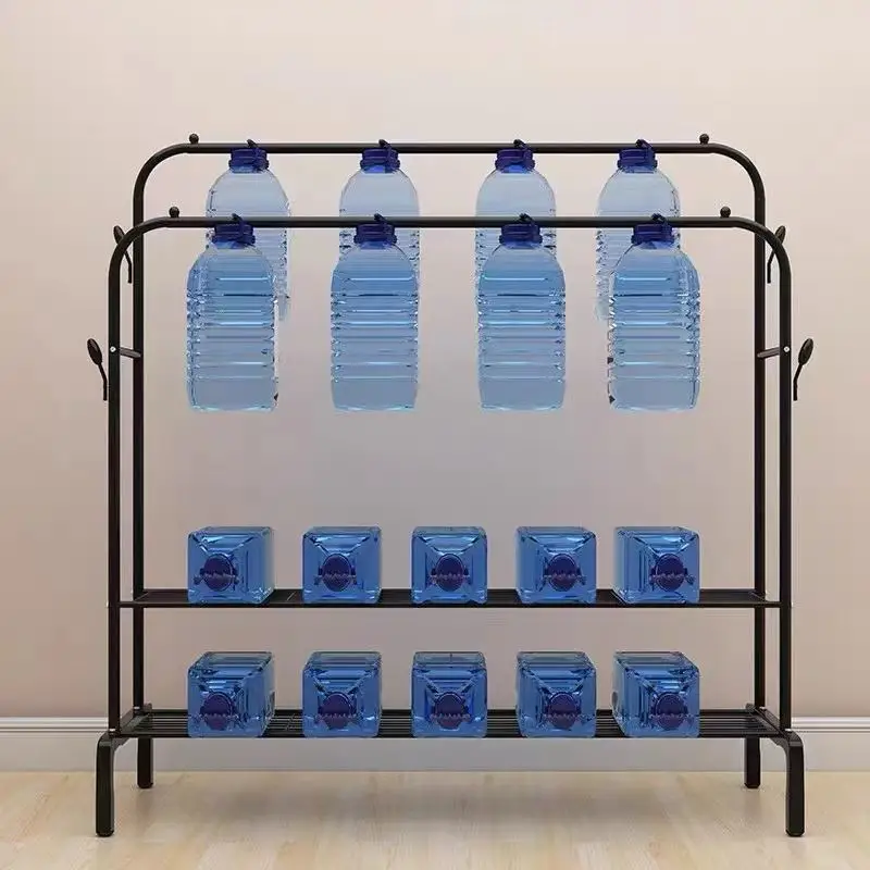 Multifunctional Free Standing Hanging Bag Hat Jacket Umbrella Coat Rack Metal Clothes Hanger Stand with Wheels
