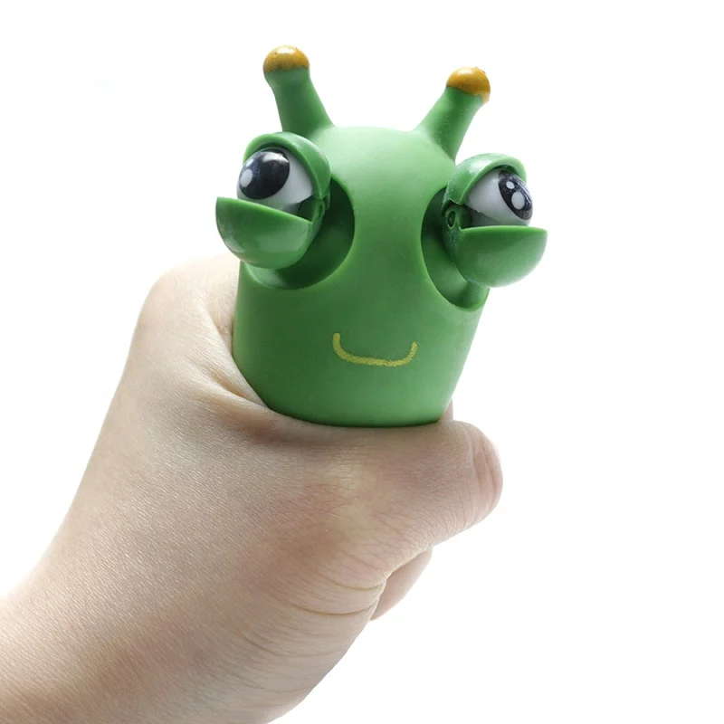 Wholesale Pop Out Eyes Squeeze Toy High Quality Magic Worm Popping Eye Pinching Toy Novelty Fun Squeeze Stress Relief Toys