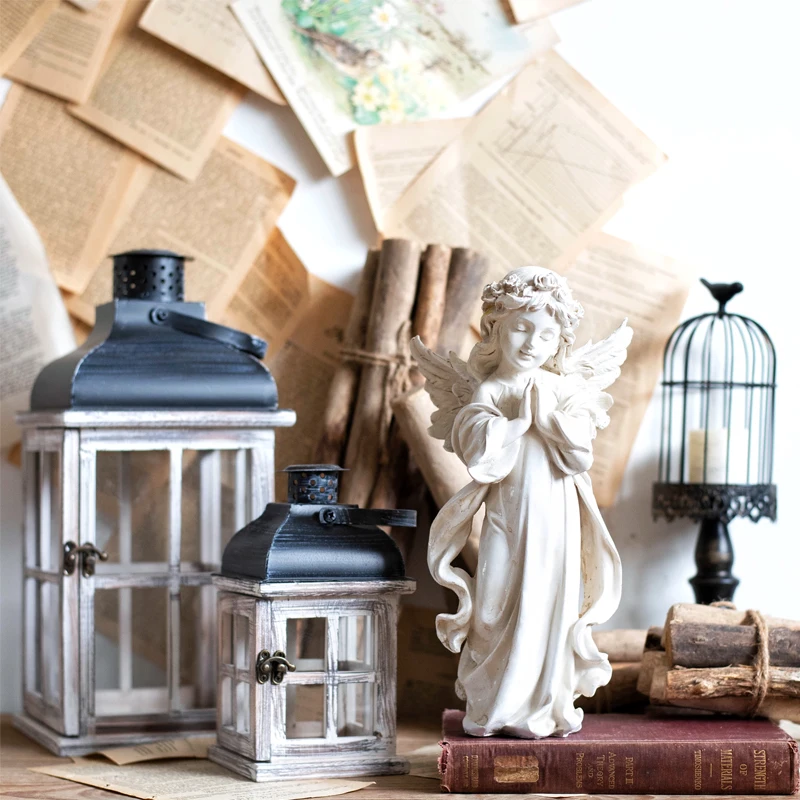 
indoor Greek resin Beautiful Guardian Angel Sculpture Statue 