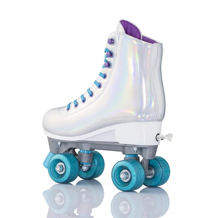 Hot Sale Style Low Price Double Row Flashing Wheel Color Block Shock-Absorbing Skate