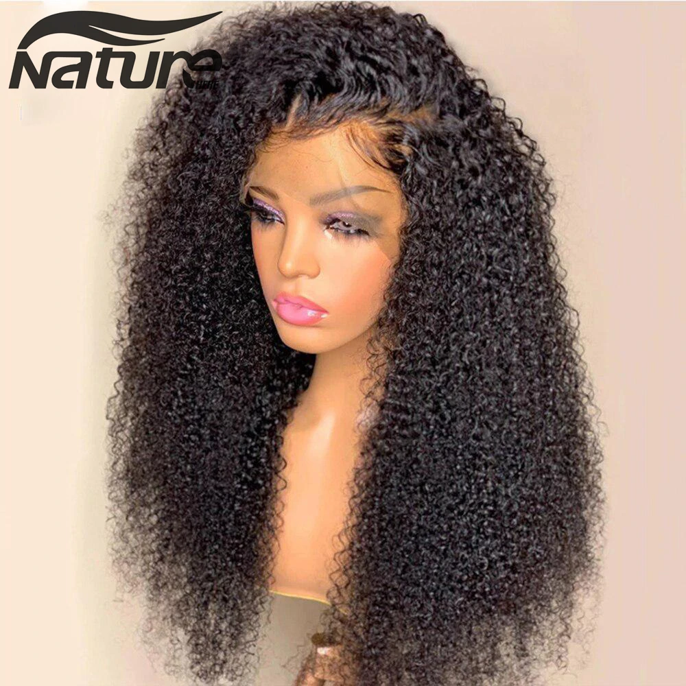 Lace Frontal Wig Vendors Wholesale Kinky Curly Transparent Lace Front Wigs For Black Women 100% Virgin Brazilian Human Hair Wigs