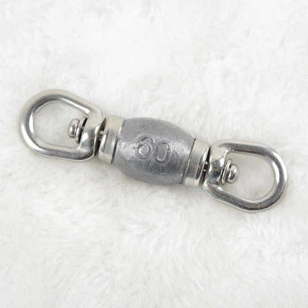 Super Strong 8 Character Swivel Fishing Connector Snap with High Speed Counterweight Lead Figure Eight 38g 45g 50g 60g 5g Weight