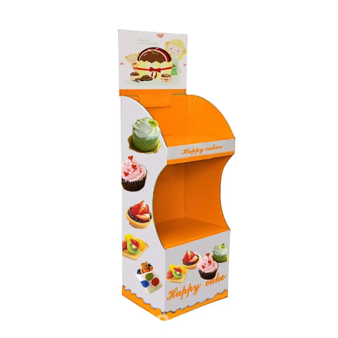 Material Paper Counter Stand 3 Tier Cardboard Display Stand showcase shop mark