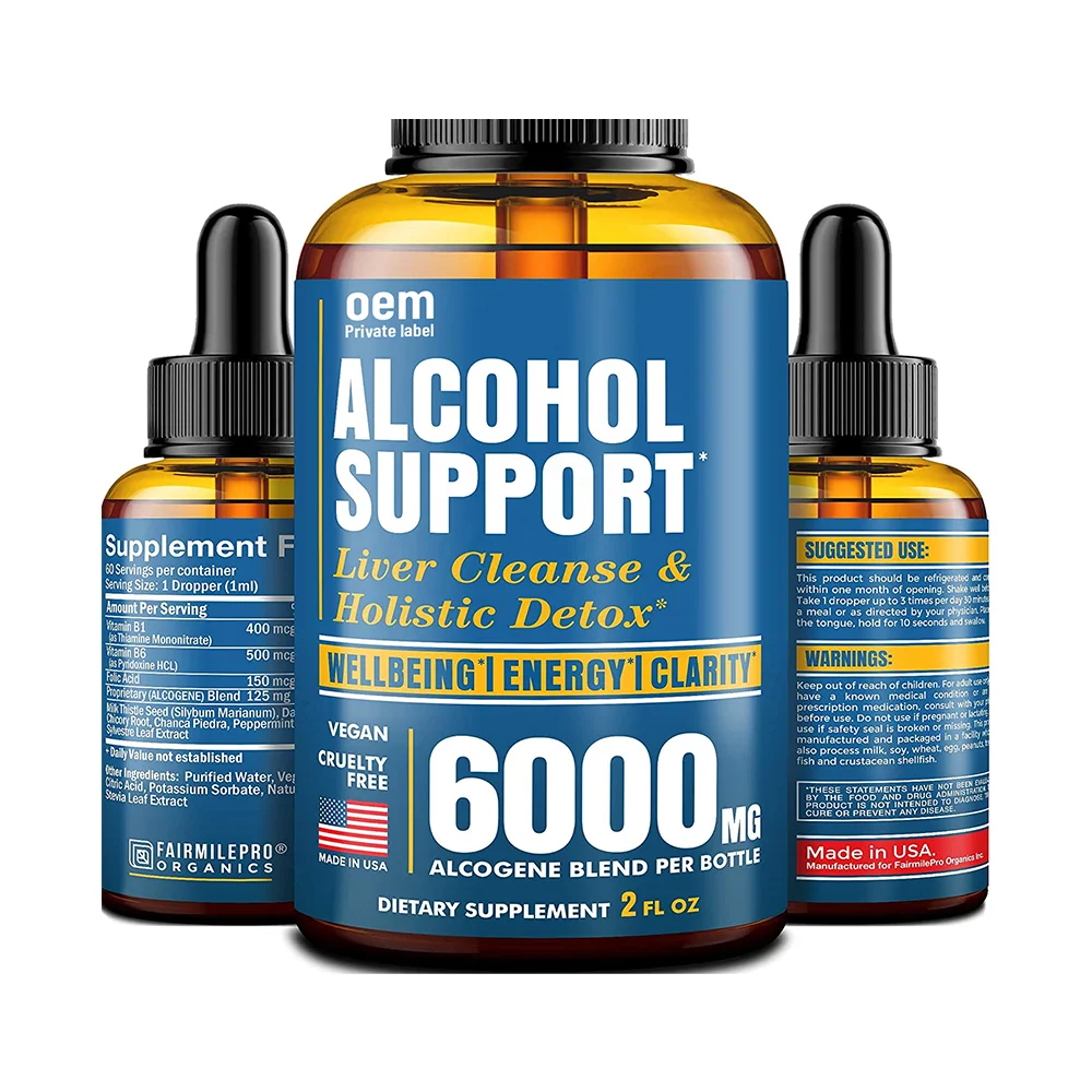 OEM спиртовая поддержка очищение печени капли детоксикации жидкие молочные чертополоха облегчение похмелья с запасом витаминов