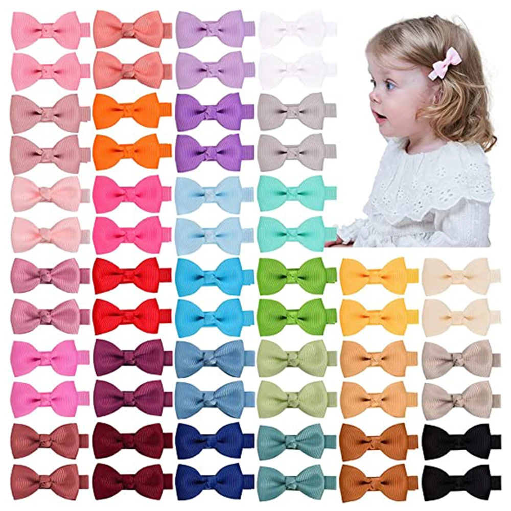 Baby Girls Fully Covered Hair Clips Bows Alligator Clips for Infants kids Baby Hair Accessories Non Slip for hair holders