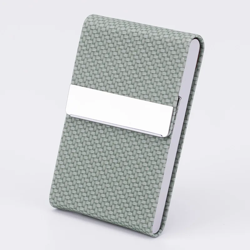 Wholesale Promotion Gift Fashion PU Leather Business Card Holder Case Custom Metal Card Holder