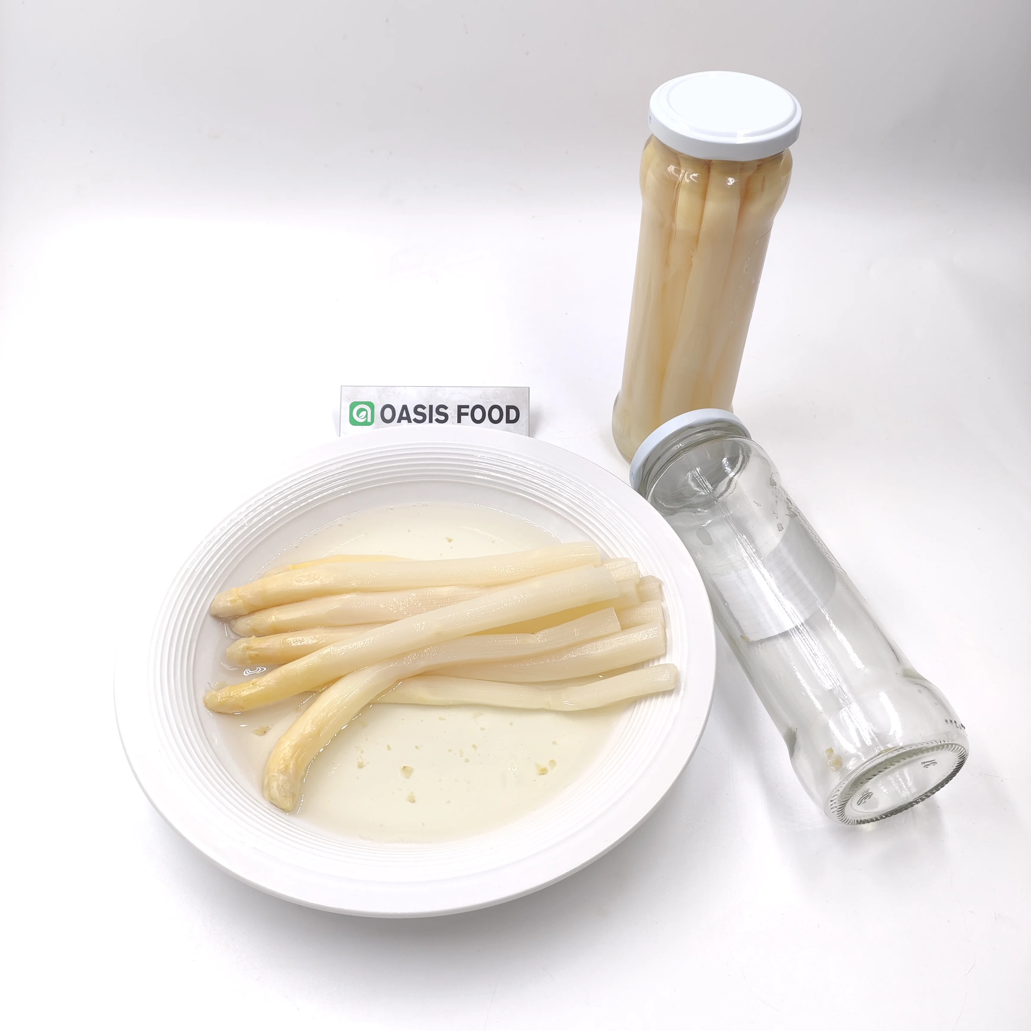 2024 Wholesale  PriceChinese Canned White Asparagus Fresh Material in Glass Jar in Brine Jar Wholesale
