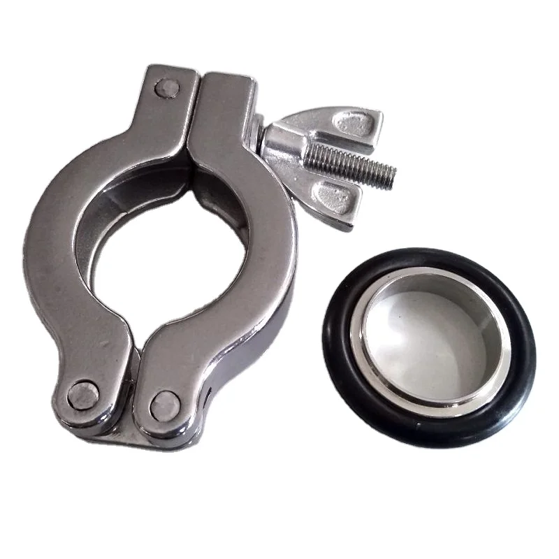 
304 stainless steel centering ring, with O-ring and fixture, used for vacuum tube vacuum sealing washer three-clamp pipeline 