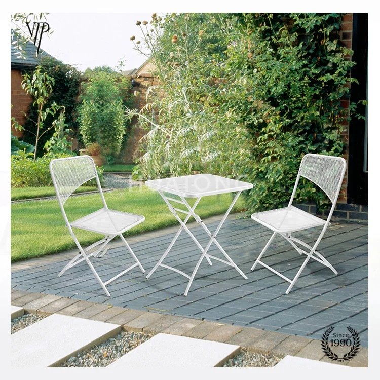 
metal garden Bistro seating set Indoor and Outdoor Floding conversation Chairs and Table 