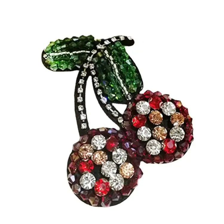 Spot handmade bead frog rhinestone cherry glass big round star clothing accessories