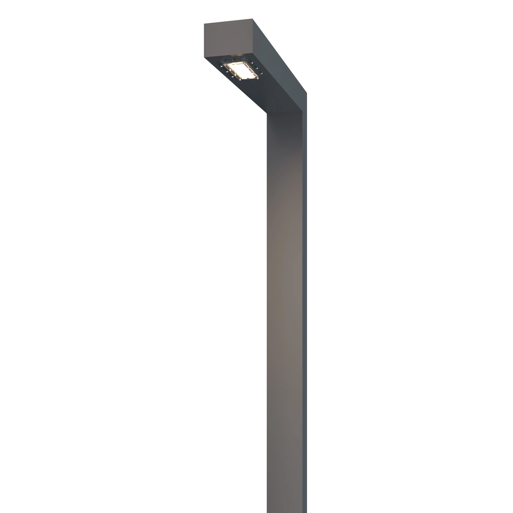 Not Easily Damaged Outdoor Lawn Lamp Waterproof Ip66 Driveway Yard Lighting Round Pole Street Led Garden Light Post 4.8M