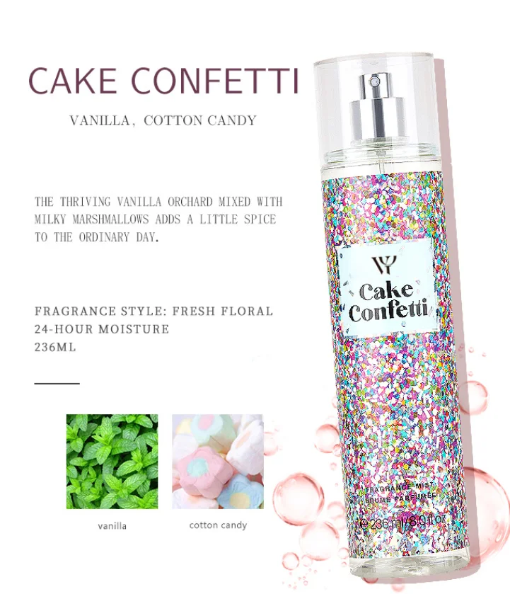 Private Label Luxury Unisex Secret Scent Perfume Fragrance Long Lasting 236ML Body Splash Mist Vitoria Gift Set Low Price Hair
