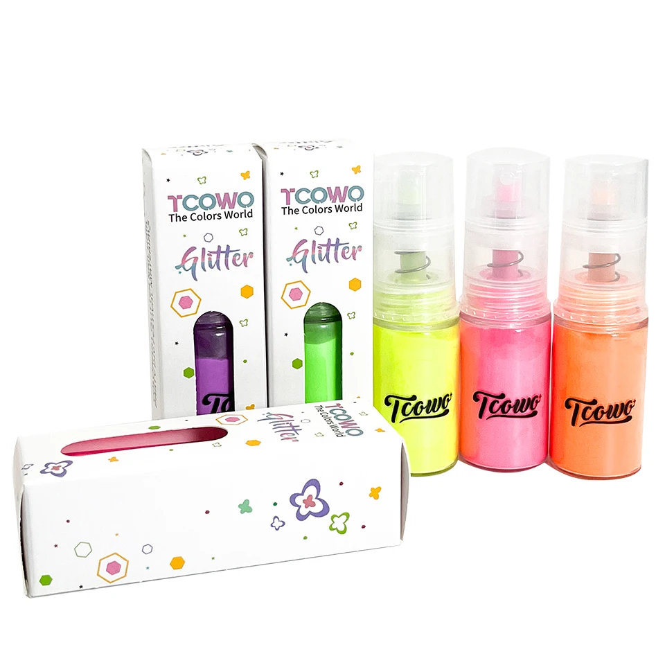 Fluorescent Phosphor Pigment Luminescent Glow In Dark Pigment Powder Luminous Glitter Ombre Spray For Nails Decoration
