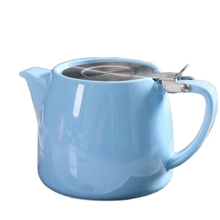 porcelain teapot Large capacity high temperature resistance with stainless steel filter mesh teapot cold kettle h