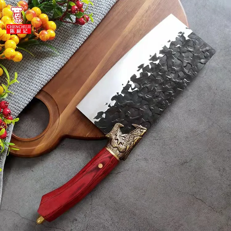 Chenchuji Sandalwood Handle Kitchen Chopper Knife Slaughter Boning Chopping Laser Forged Slaughter Boning Knife
