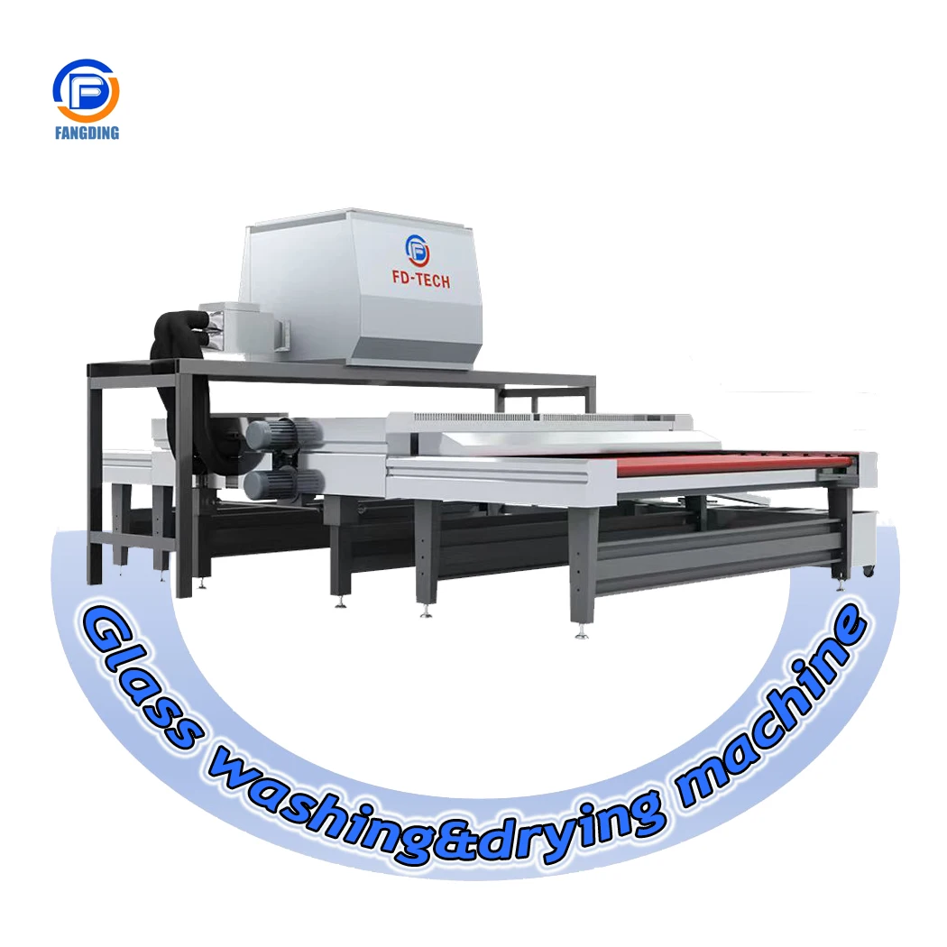High Quality Low-E Glass Horizontal Cleaning Drying Machine New with Optimal Glass Washing Process Features Core Motor Component