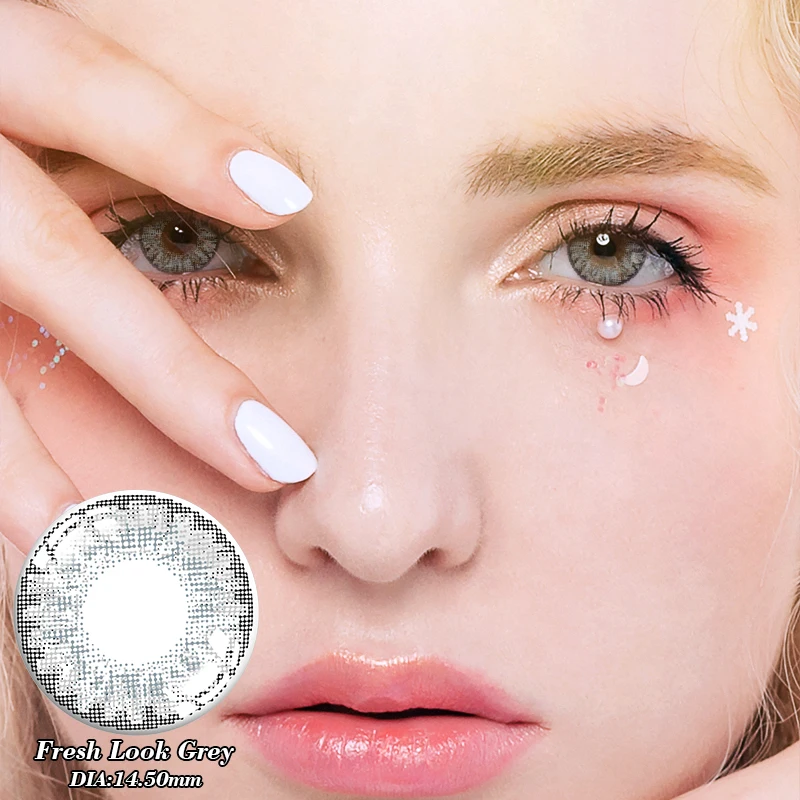  Цветные контактные линзы mill creek premium green hazel популярные мягкие круглые цветные оптом Новое поступление для